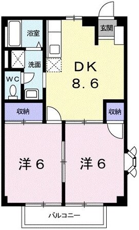 エスポワール御立Ｂの物件間取画像